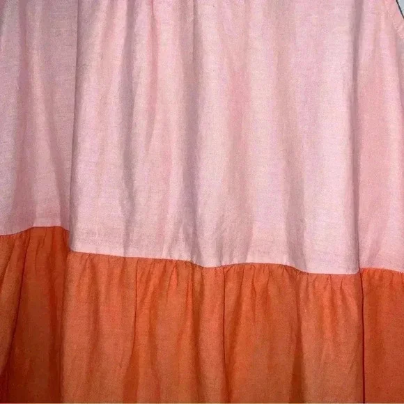 St. John’s Bay Warm Colorblock Linen Sundress, size XL - Picture 3 of 8